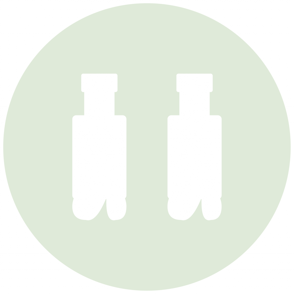 Icon für 2 Chemikaliengruppen Darstellung